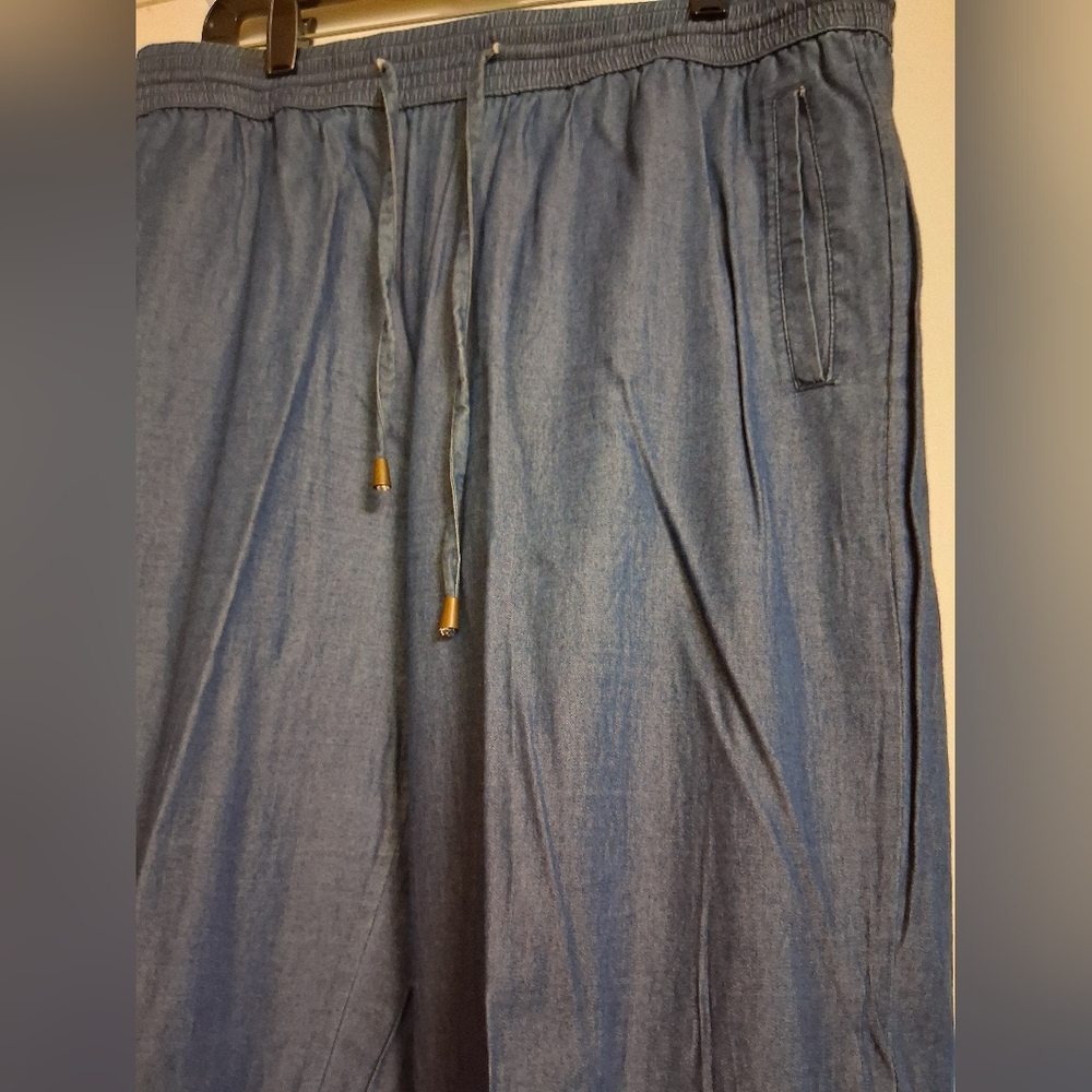 Blue Drawstring Pants - Picture 2 of 4